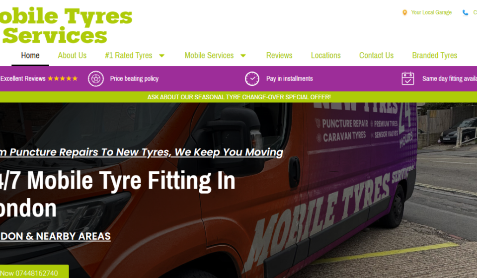 same-day tyre fitting in London