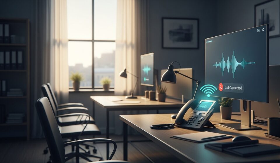 A quiet business workspace