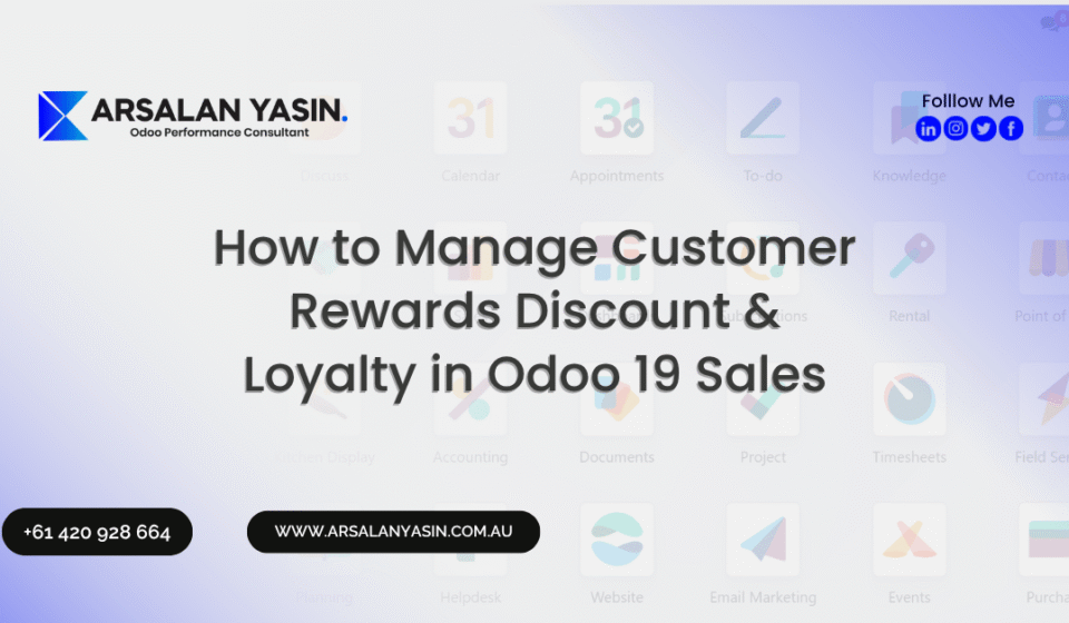 For expert guidance on setting up customer rewards, discounts, and loyalty programs in Odoo 19 Sales, consult a trusted ERP Consultant Sydney to ensure your system is optimized for maximum customer retention and growth.