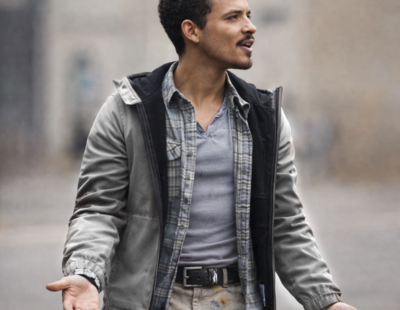 9-1-1 Nashville S01 Eddie Ramos jacket worn by character in TV series scene, stylish brown cotton jacket featured in action drama wardrobe collection 2026.