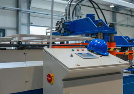 close up of machine in factory