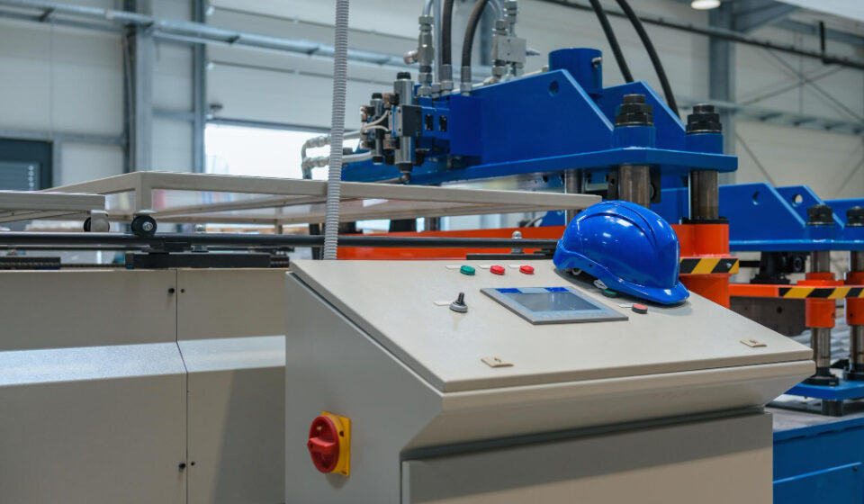 close up of machine in factory