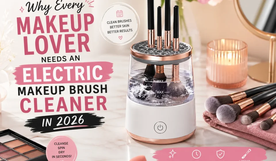 Electric makeup brush cleaner