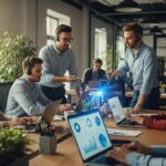 Team using Hosted phone system UK for seamless communication