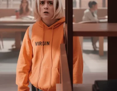 Lizze Broadway hoodie from Gen V Season 2 featuring a stylish casual design with hooded fleece fabric and modern streetwear look.