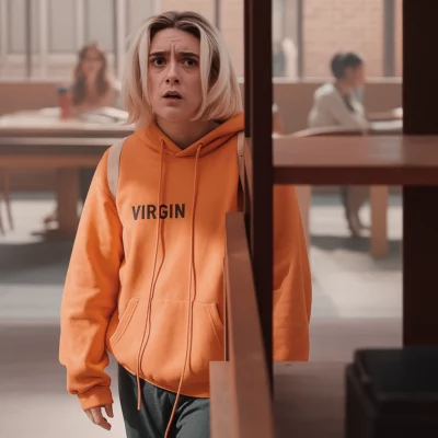 Lizze Broadway hoodie from Gen V Season 2 featuring a stylish casual design with hooded fleece fabric and modern streetwear look.