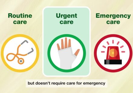 Patient receiving fast no wait urgent care treatment at First Care Family Clinic