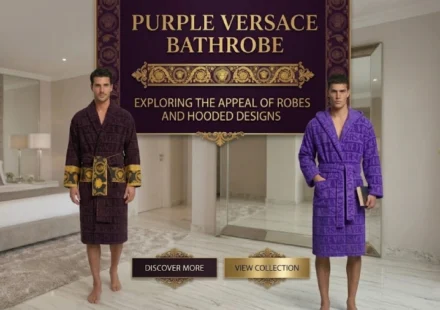 Purple Versace Bathrobe Appeal of Robes and Hooded Designs