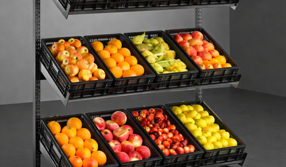 one sided fruit rack