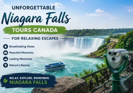 Niagara Falls Tours Canada with breathtaking waterfall views, peaceful scenery, and relaxing travel experiences in Canada