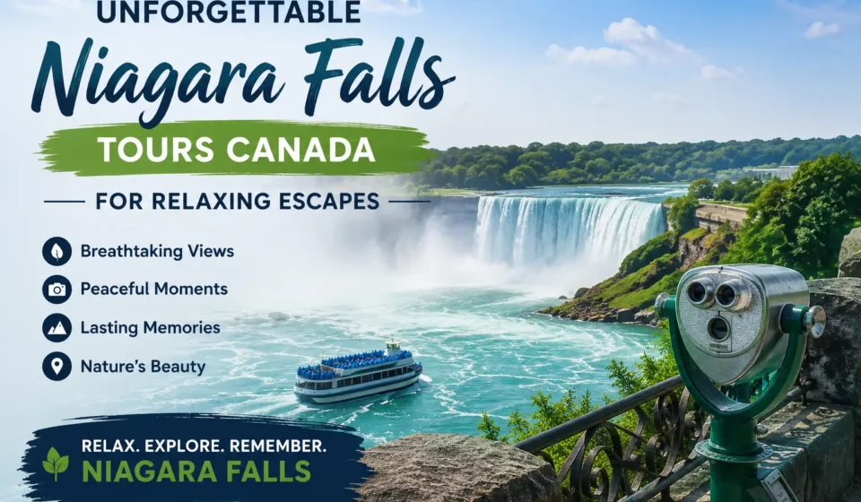 Niagara Falls Tours Canada with breathtaking waterfall views, peaceful scenery, and relaxing travel experiences in Canada