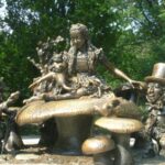 Children's bronze sculptures