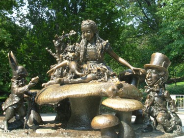 Children's bronze sculptures