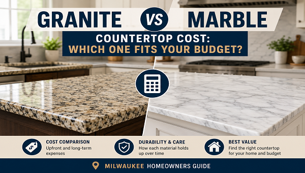 Granite vs marble countertop comparison