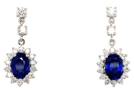 Sapphire and Diamond Earrings