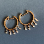 18ct Rose Gold Diamond Hoop Earrings