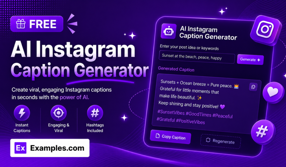 Free Instagram caption generator for writing better captions