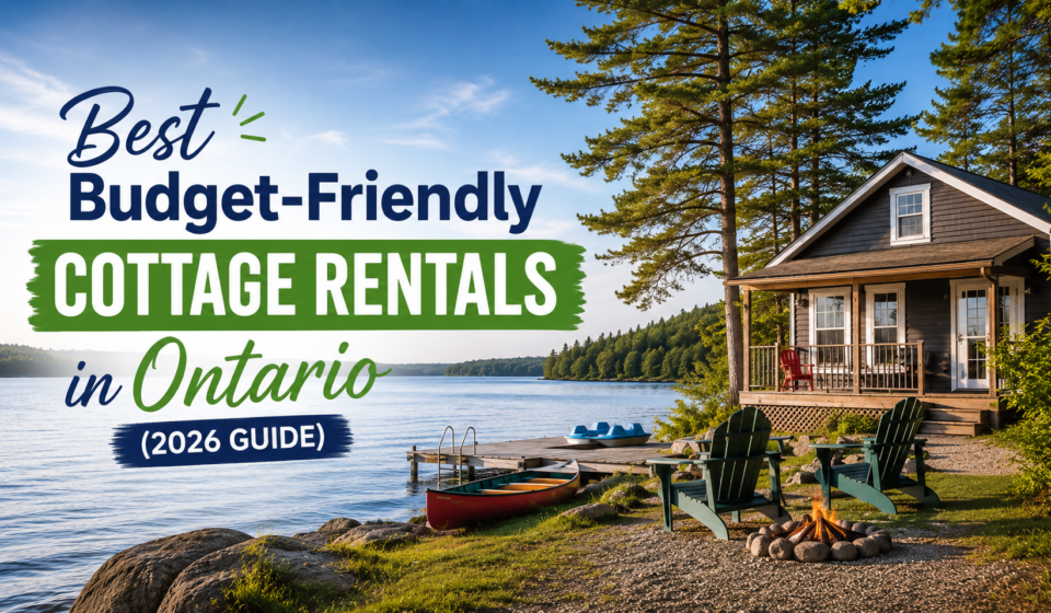 Best budget-friendly cottage rentals in Ontario 2026 guide featuring a cozy lakeside cottage.