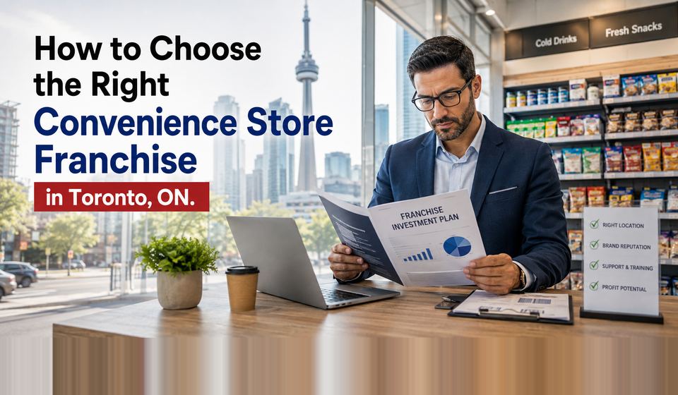 How to choose the right convenience store franchise in Toronto, ON with a modern store and franchise planning.