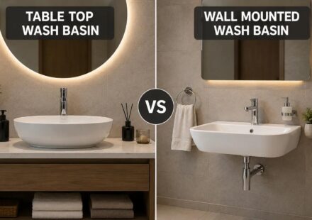 table top vs wall mounted wash basin