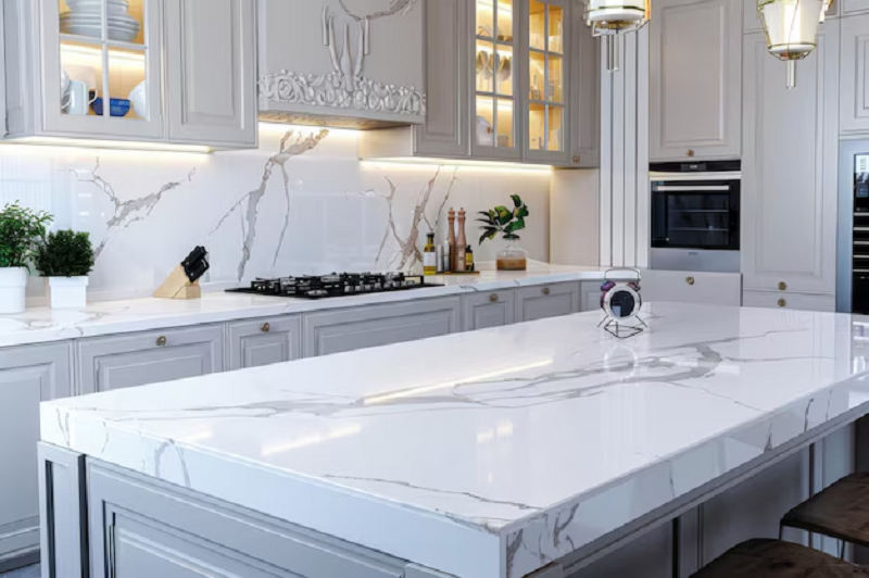 white granite countertops