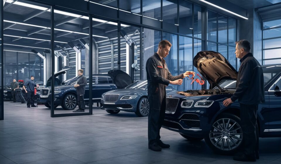 luxury car auto repair shop