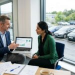 Effective car fleet strategy being reviewed by a fleet manager