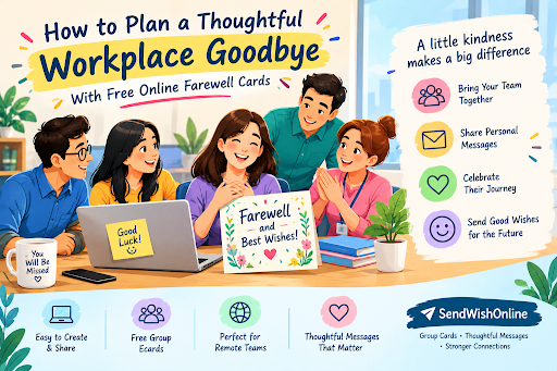How to Plan a Thoughtful Workplace Goodbye With Free Online Farewell Cards
